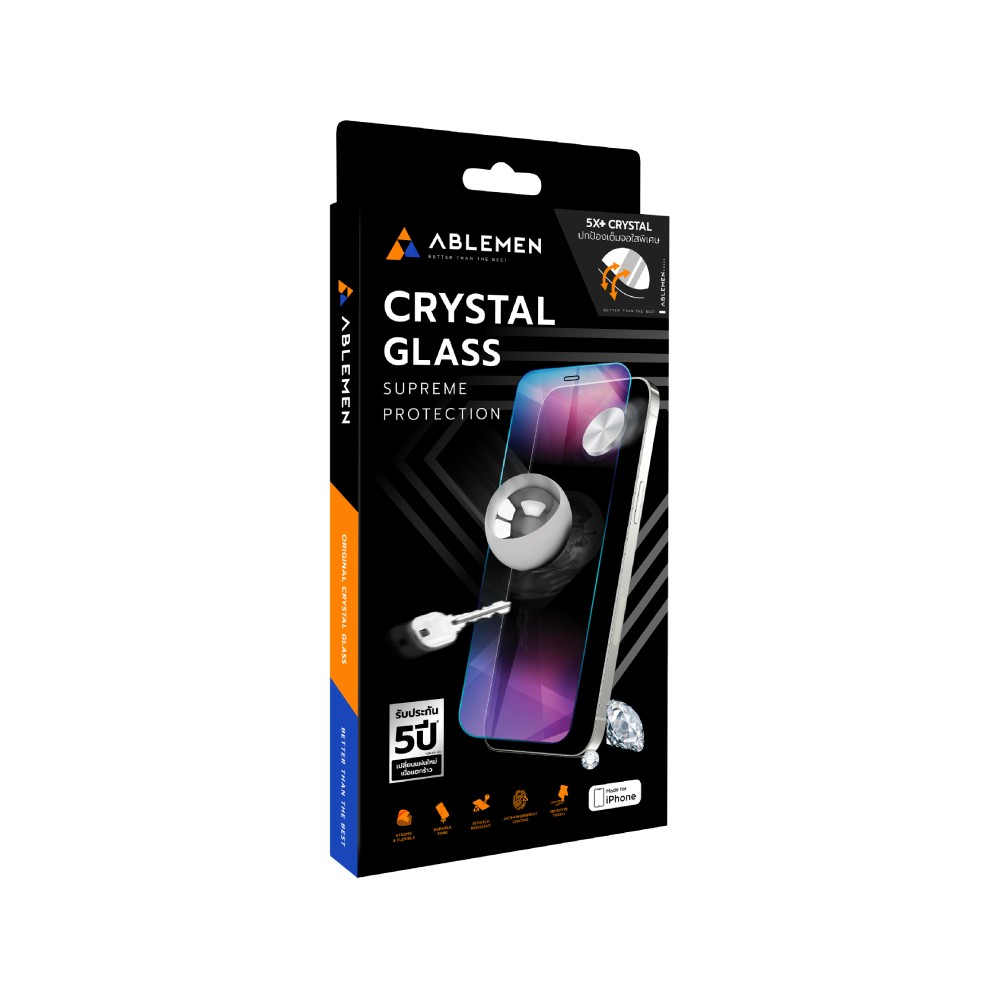 ฟิล์มกันรอย Ablemen iPhone 18 Pro Max Crystal 5XC Full Frame
