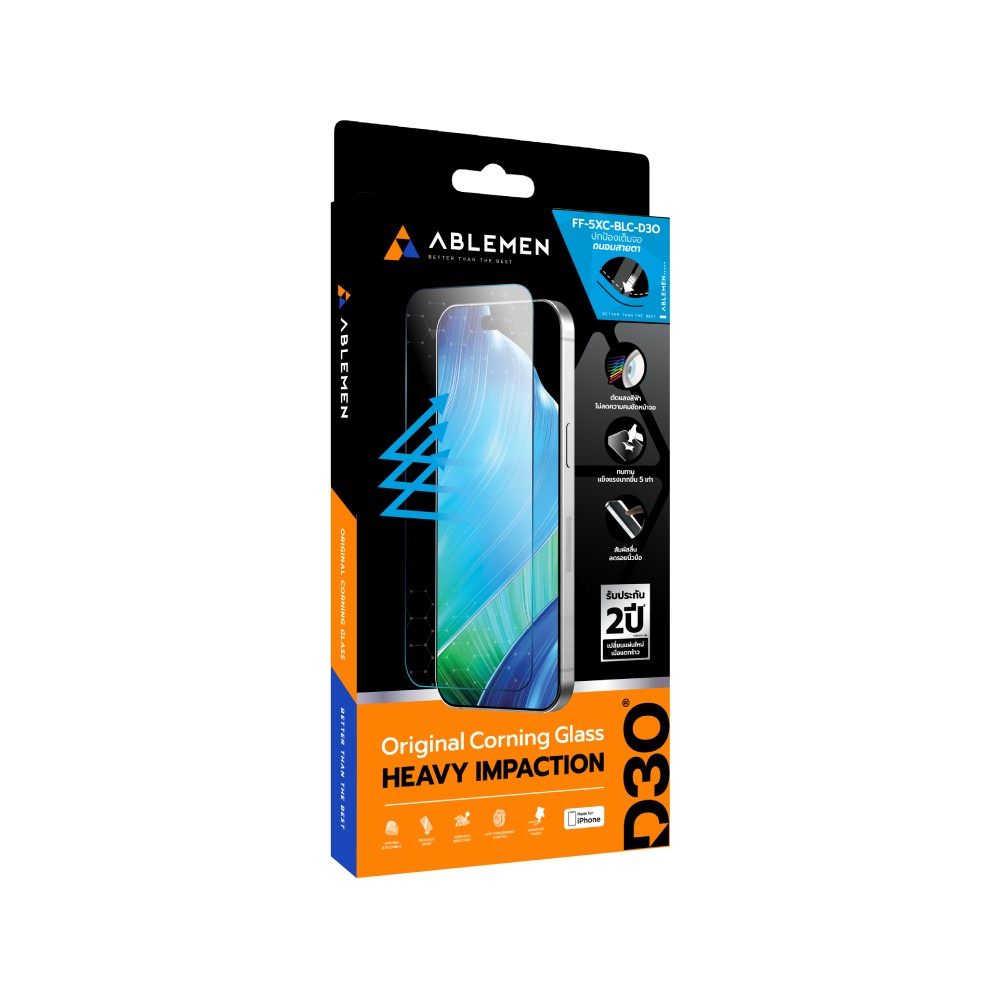 ฟิล์มกันรอย Ablemen iPhone 18 Pro Tempered Glass BLC D3O 5XC