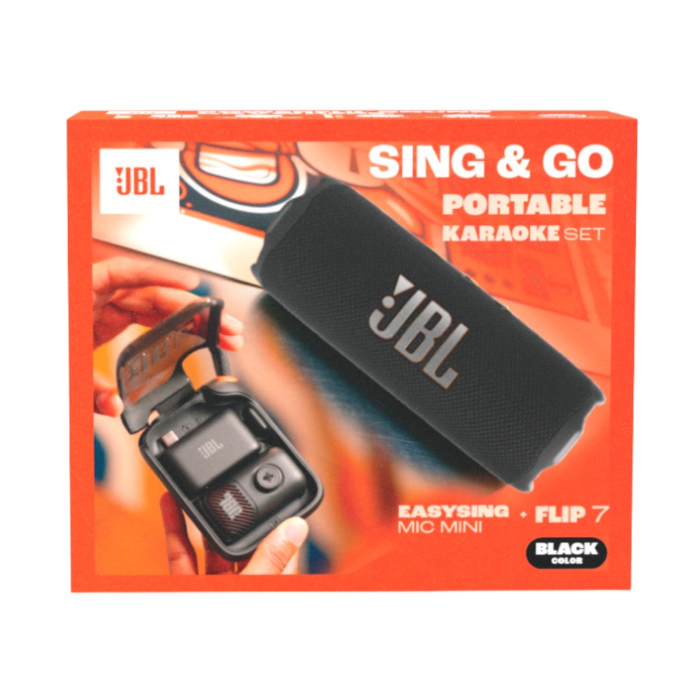 ลำโพงบลูทูธ JBL Karaoke Set Sing&Go Black (Flip7 & EasySing Mic Mini)