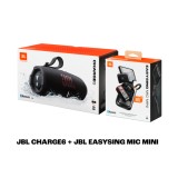 ลำโพงบลูทูธ JBL Karaoke Set Sing&Party Black (Charge6 & EasySing Mic Mini)