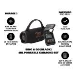 ลำโพงบลูทูธ JBL Karaoke Set Sing&Party Black (Charge6 & EasySing Mic Mini)