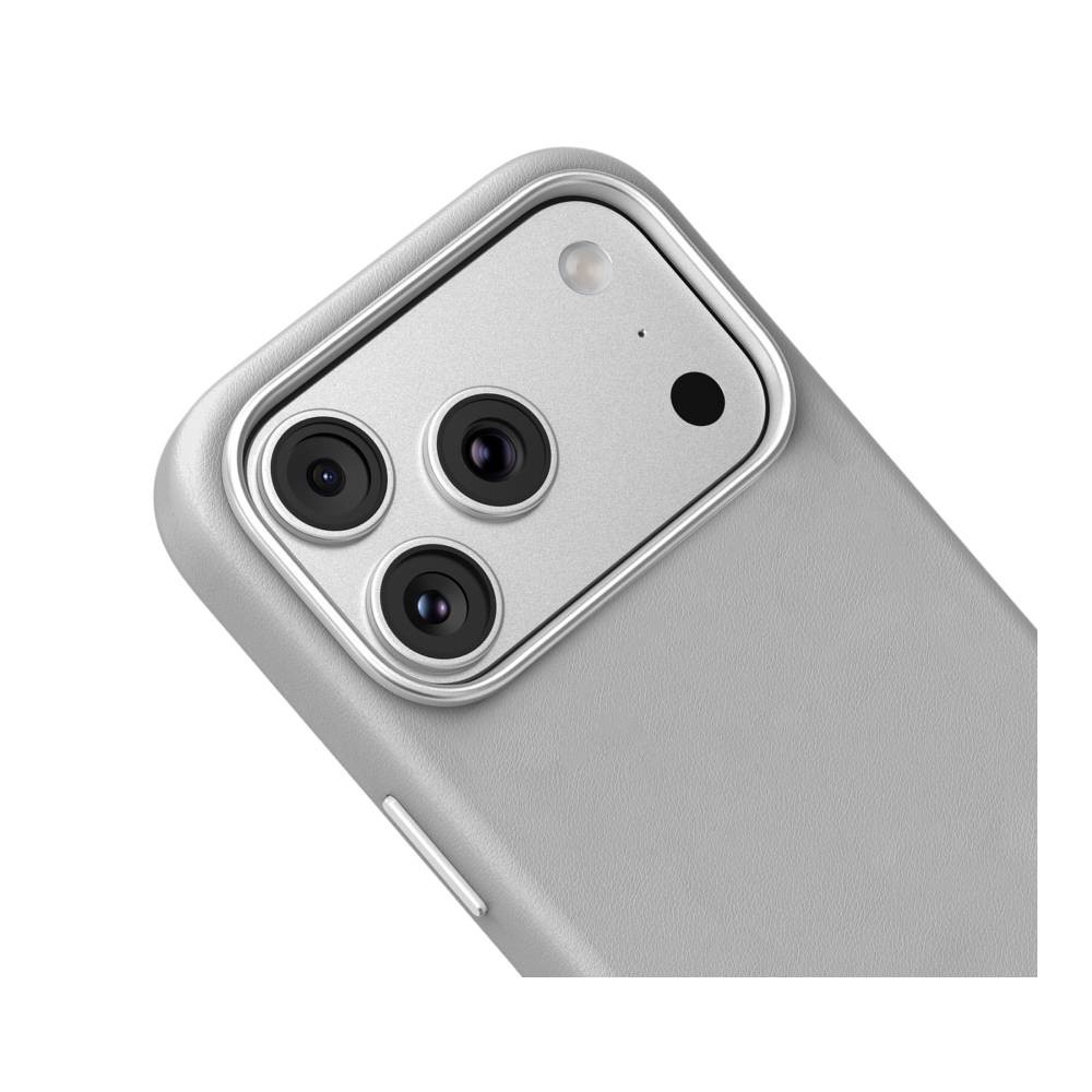 เคส Mutural iPhone 18 Pro Max/17 Pro Max Elegant Lychee Light Gray