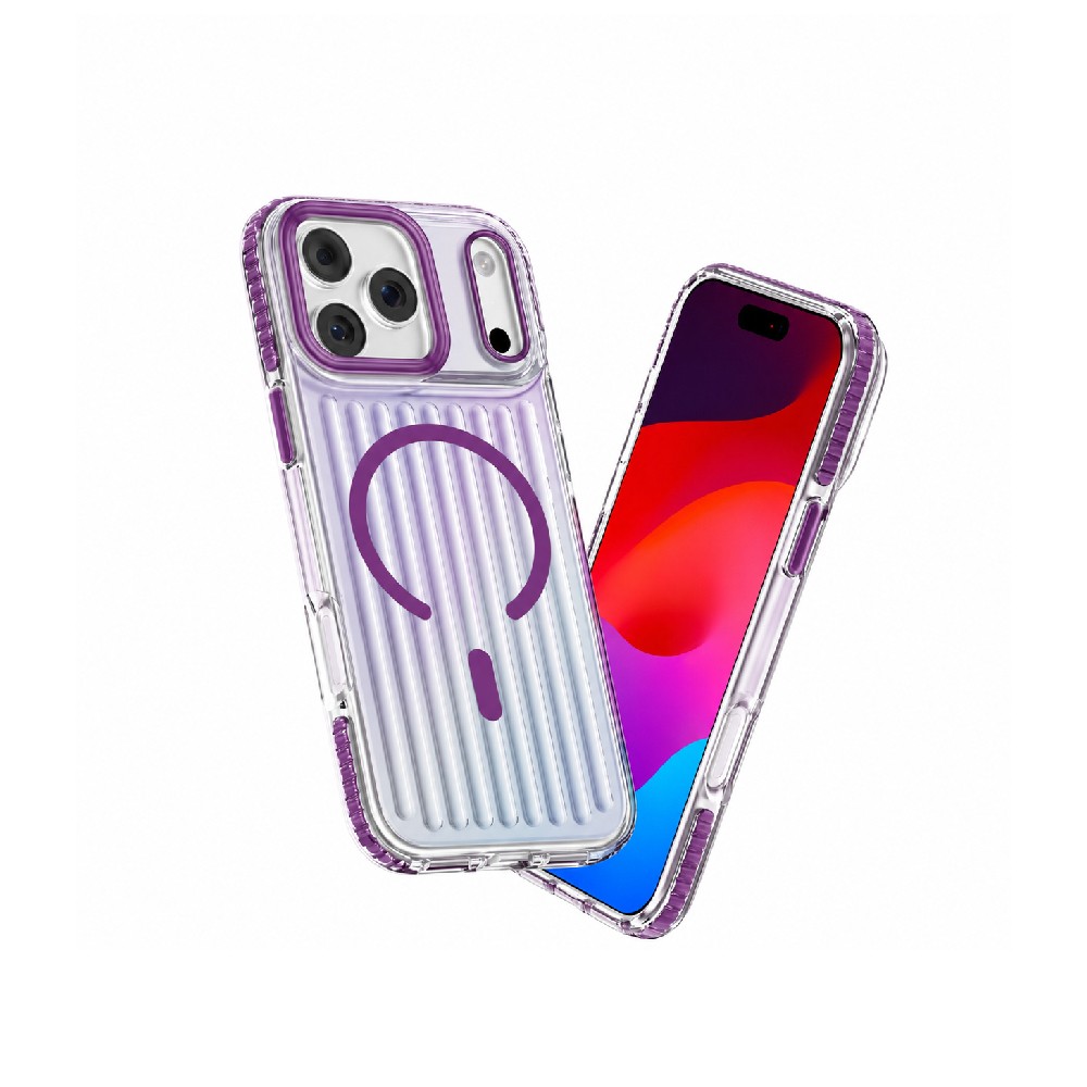 เคส Mutural iPhone 18 Pro/17 Pro Bumpy Clear Burgundy