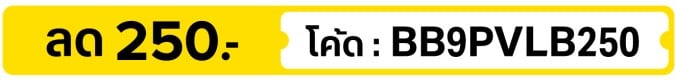 ลด 250.- ใส่โค้ด BB9PVLB250  (1 Sep - 30 Sep 26)