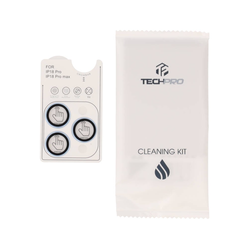 ฟิล์มกันเลนส์ TECHPRO iPhone 18 Pro/18 Pro Max Camera Lens Blue