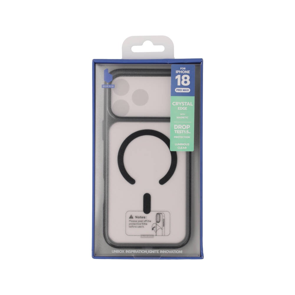 เคส Blue Box iPhone 18 Pro Max Crystal Edge with magnetic Black