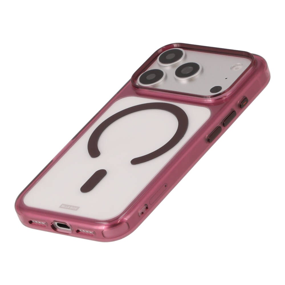 เคส Blue Box iPhone 18 Pro Crystal Edge with magnetic Burgundy