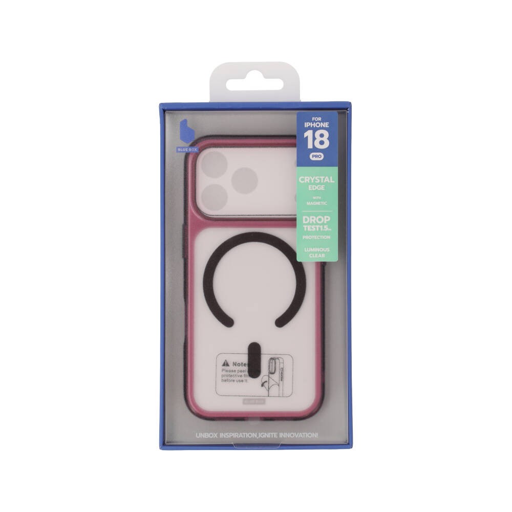 เคส Blue Box iPhone 18 Pro Crystal Edge with magnetic Burgundy