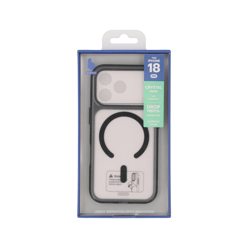 เคส Blue Box iPhone 18 Pro Crystal Edge with magnetic Black