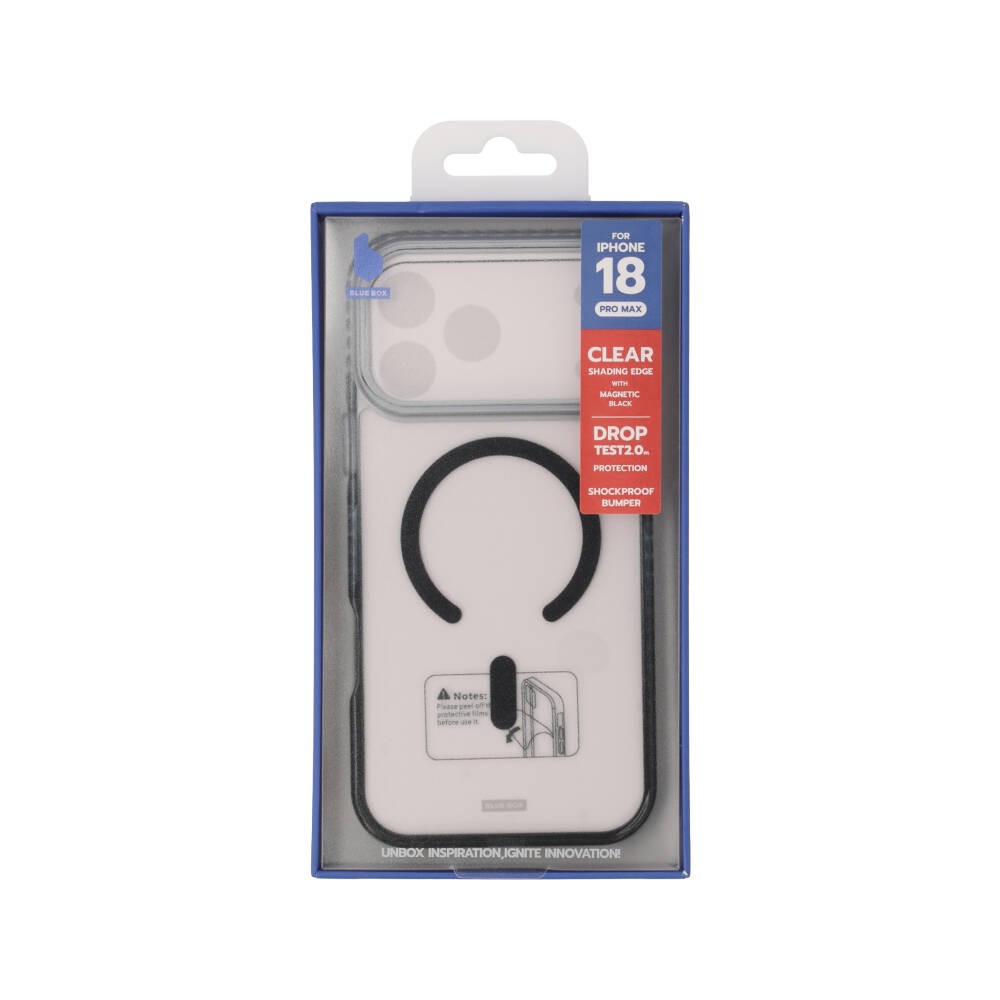 เคส Blue Box iPhone 18 Pro Max Clear Shading edge with Magnetic Black