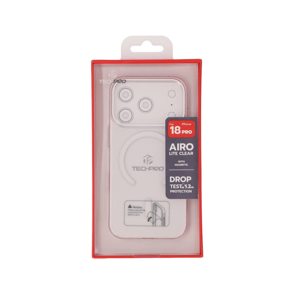 เคส TECHPRO iPhone 18 Pro Airo Lite Clear with magnetic