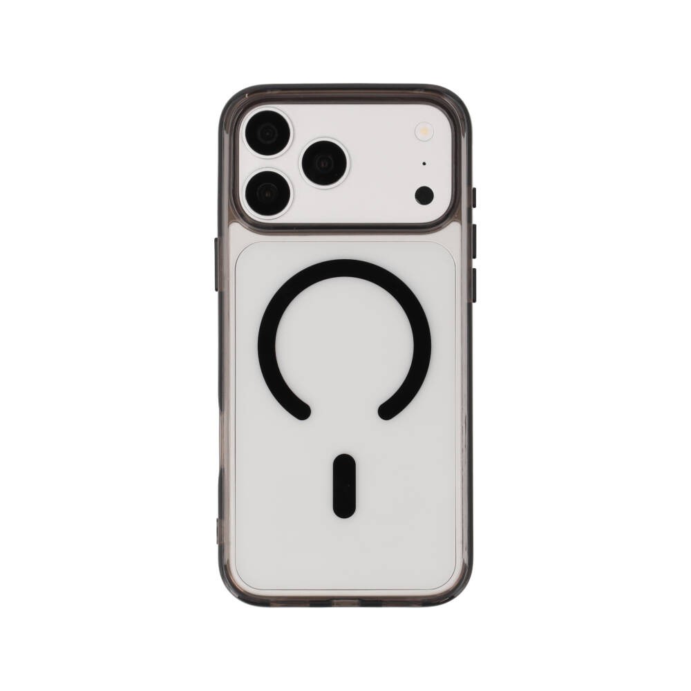 เคส TECHPRO iPhone 18 Pro Max/17 Pro Max Crystal PC Clear Black 2.0mm with magnetic