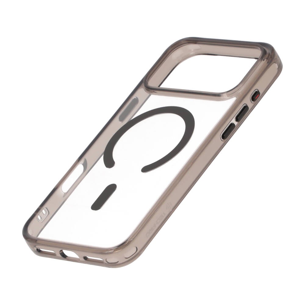 เคส TECHPRO iPhone 18 Pro Max/17 Pro Max Crystal PC Clear Black 2.0mm with magnetic
