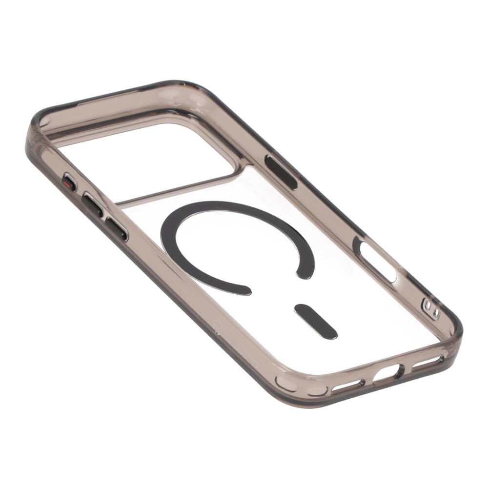 เคส TECHPRO iPhone 18 Pro Max/17 Pro Max Crystal PC Clear Black 2.0mm with magnetic