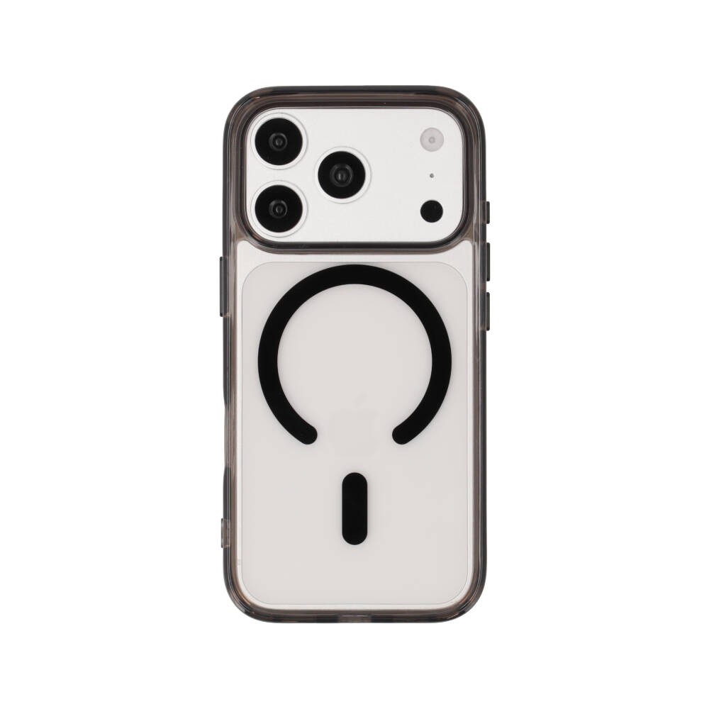 เคส TECHPRO iPhone 18 Pro/17 Pro Crystal PC Clear Black 2.0mm with magnetic