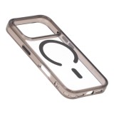 เคส TECHPRO iPhone 18 Pro/17 Pro Crystal PC Clear Black 2.0mm with magnetic
