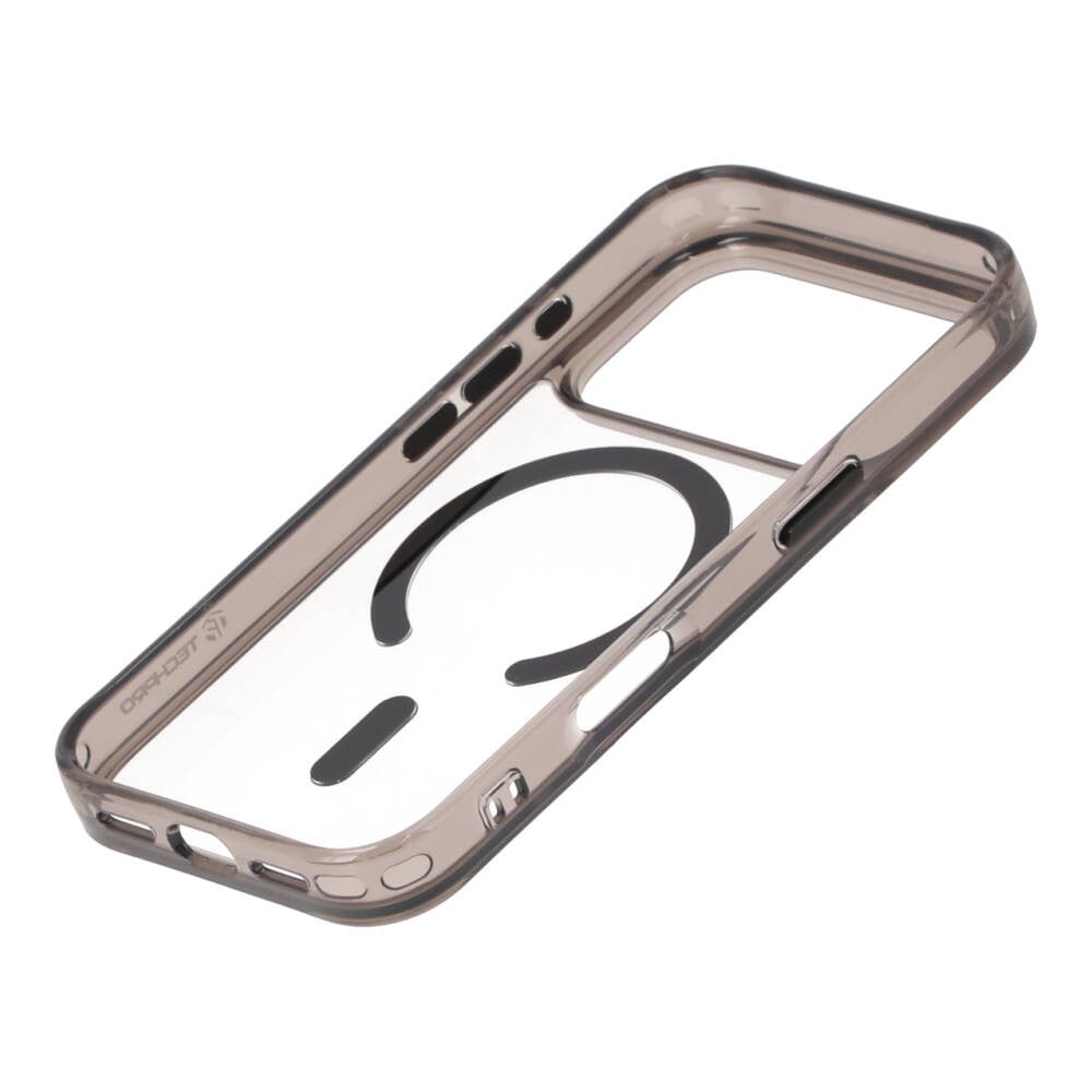 เคส TECHPRO iPhone 18 Pro/17 Pro Crystal PC Clear Black 2.0mm with magnetic