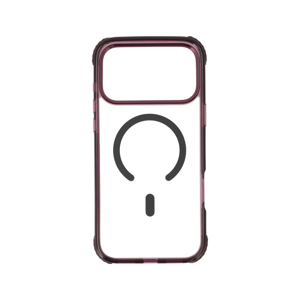 เคส TECHPRO iPhone 18 Pro Max Lucid Clear Burgundy Color Bumper with magnetic