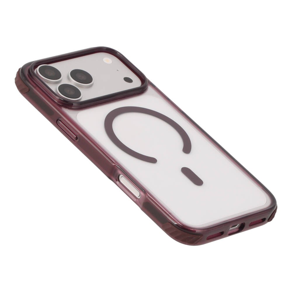 เคส TECHPRO iPhone 18 Pro Max Lucid Clear Burgundy Color Bumper with magnetic