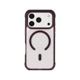 เคส TECHPRO iPhone 18 Pro Lavish Lucid Clear Burgundy Color Bumper with magnetic