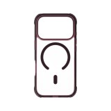 เคส TECHPRO iPhone 18 Pro Lavish Lucid Clear Burgundy Color Bumper with magnetic