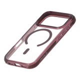 เคส TECHPRO iPhone 18 Pro Lavish Lucid Clear Burgundy Color Bumper with magnetic