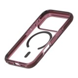 เคส TECHPRO iPhone 18 Pro Lavish Lucid Clear Burgundy Color Bumper with magnetic