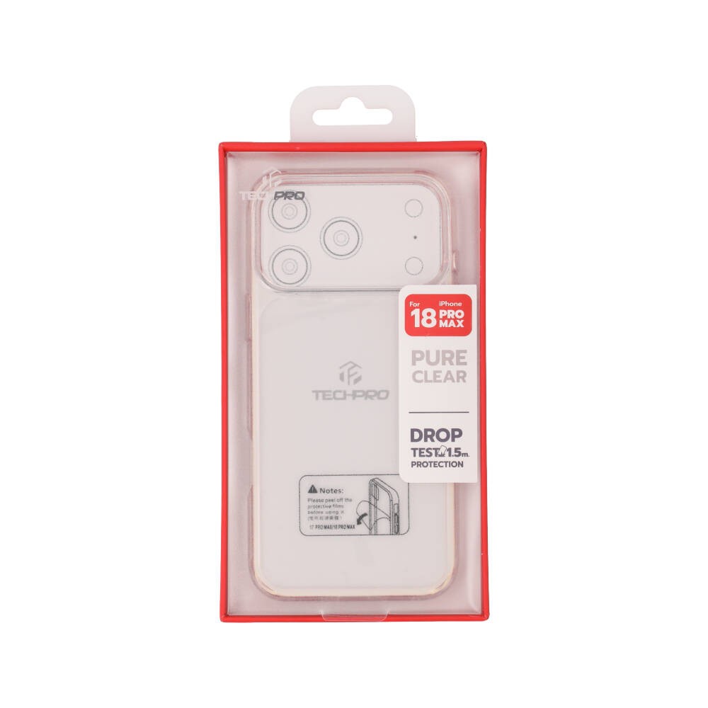 เคส TECHPRO iPhone 18 Pro Max/17 Pro Max PURE Clear