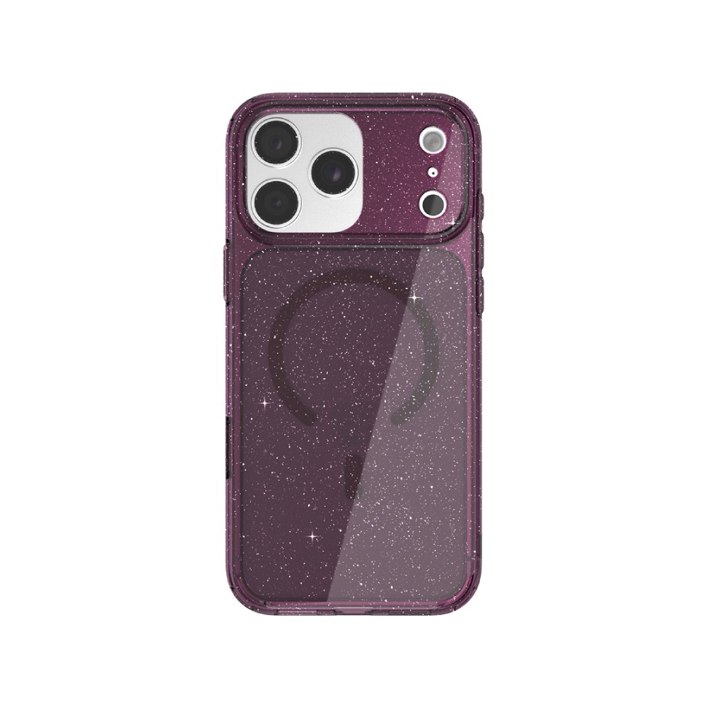 เคส JTLEGEND iPhone 18 Pro Max Glitter Hybrid Cushion Mag - Burgundy