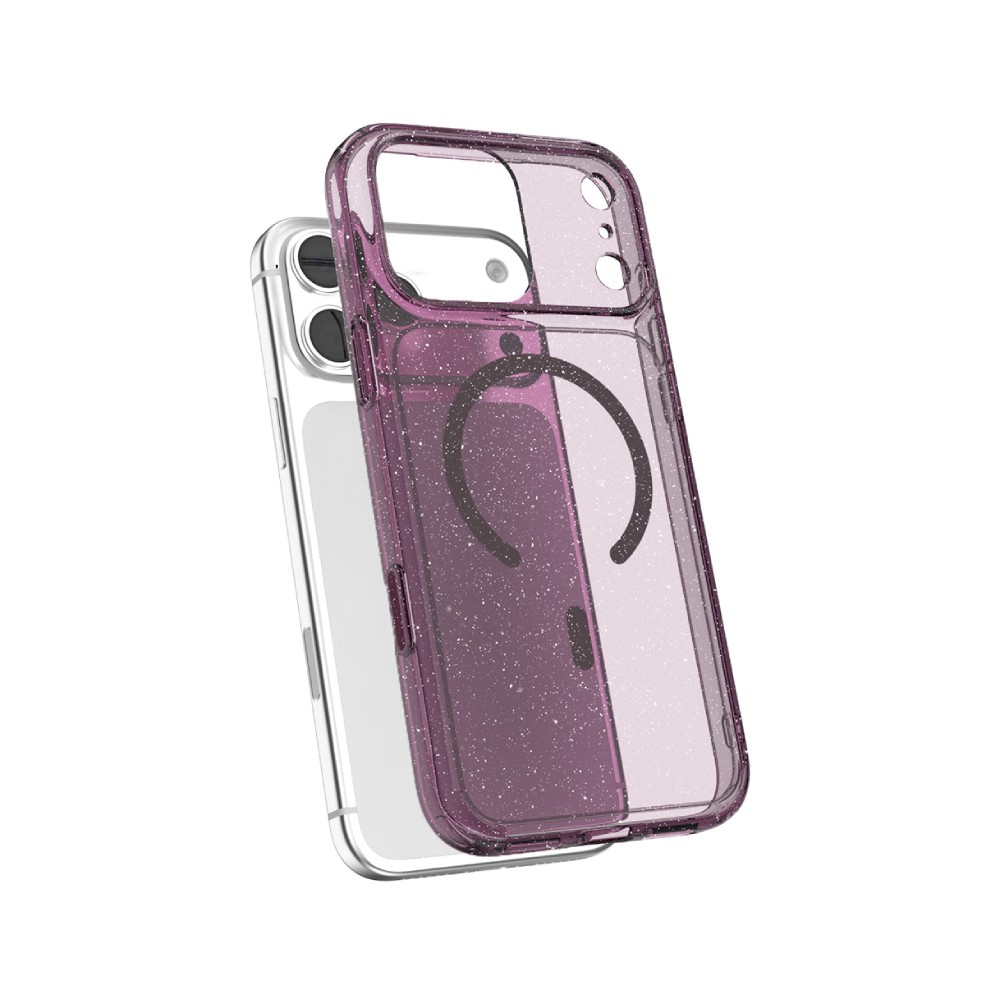 เคส JTLEGEND iPhone 18 Pro Max Glitter Hybrid Cushion Mag - Burgundy