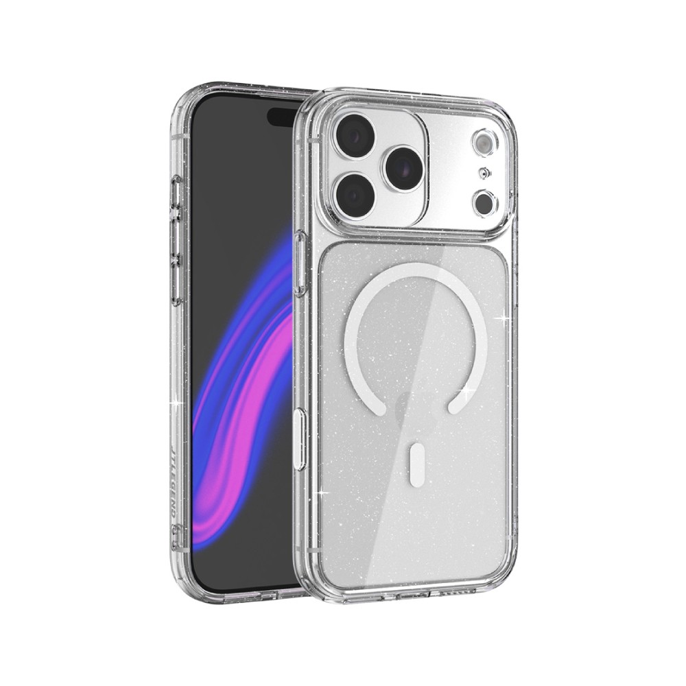 เคส JTLEGEND iPhone 18 Pro Max Glitter Hybrid Cushion Mag - Crystal Clear