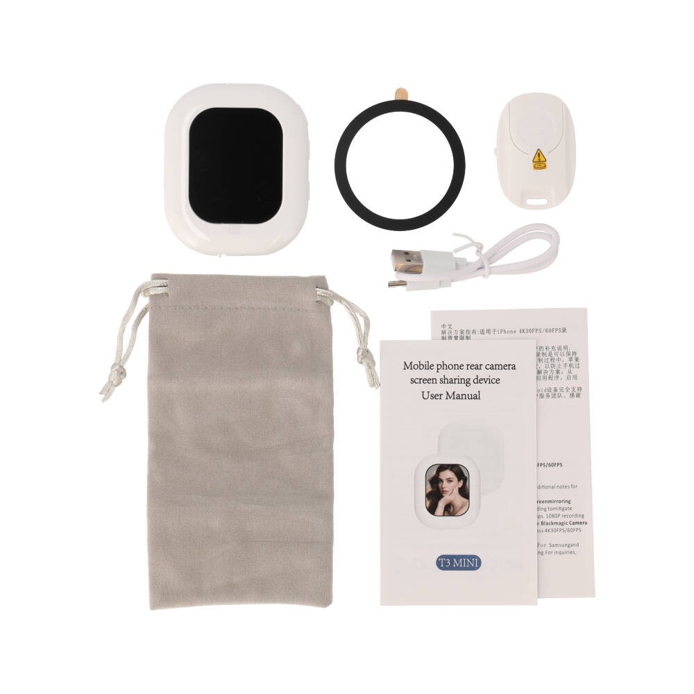 หน้าจอเซลฟี่ TECHPRO VLOG Screen T3 mini -White