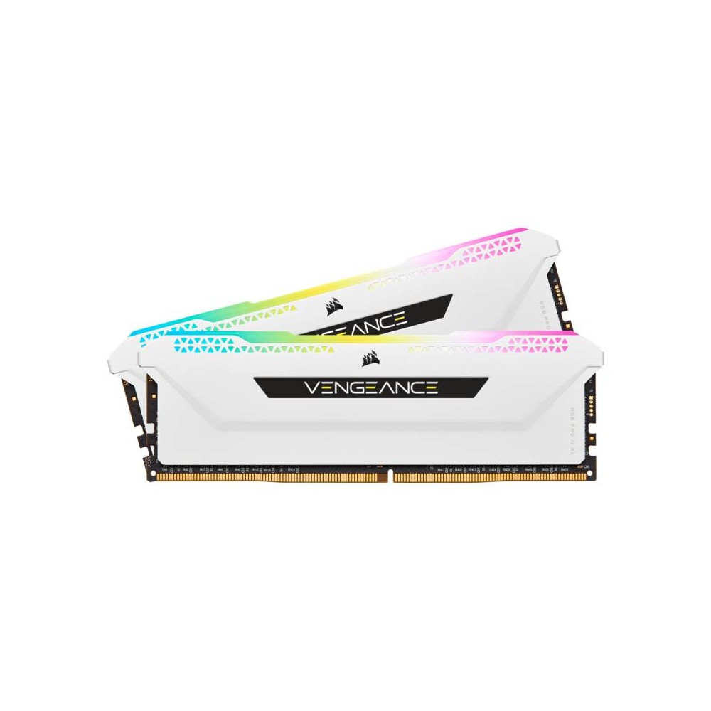 แรมพีซี Corsair DDR4 16GB/3200MHz.CL16 (8GBx2) Vengeance RGB Pro SL (White)