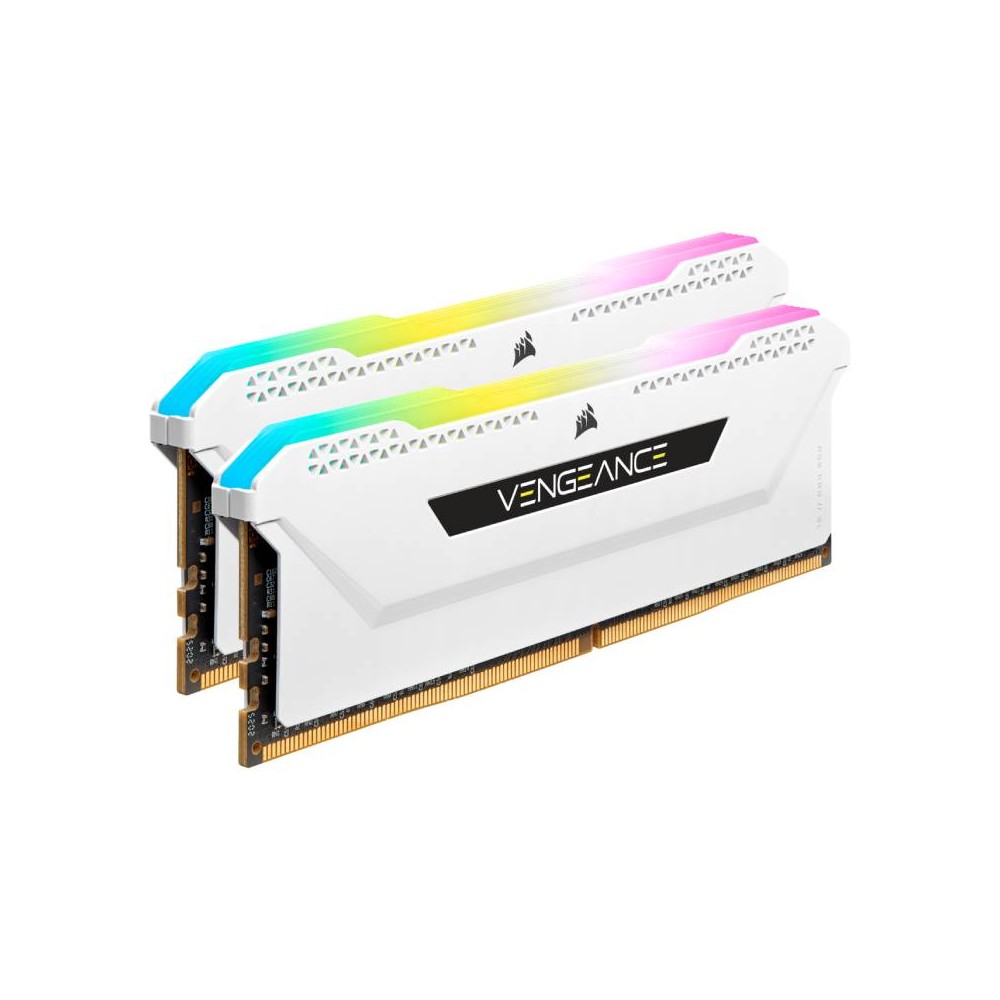 แรมพีซี Corsair DDR4 16GB/3200MHz.CL16 (8GBx2) Vengeance RGB Pro SL (White)