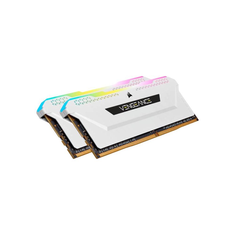 แรมพีซี Corsair DDR4 16GB/3200MHz.CL16 (8GBx2) Vengeance RGB Pro SL (White)