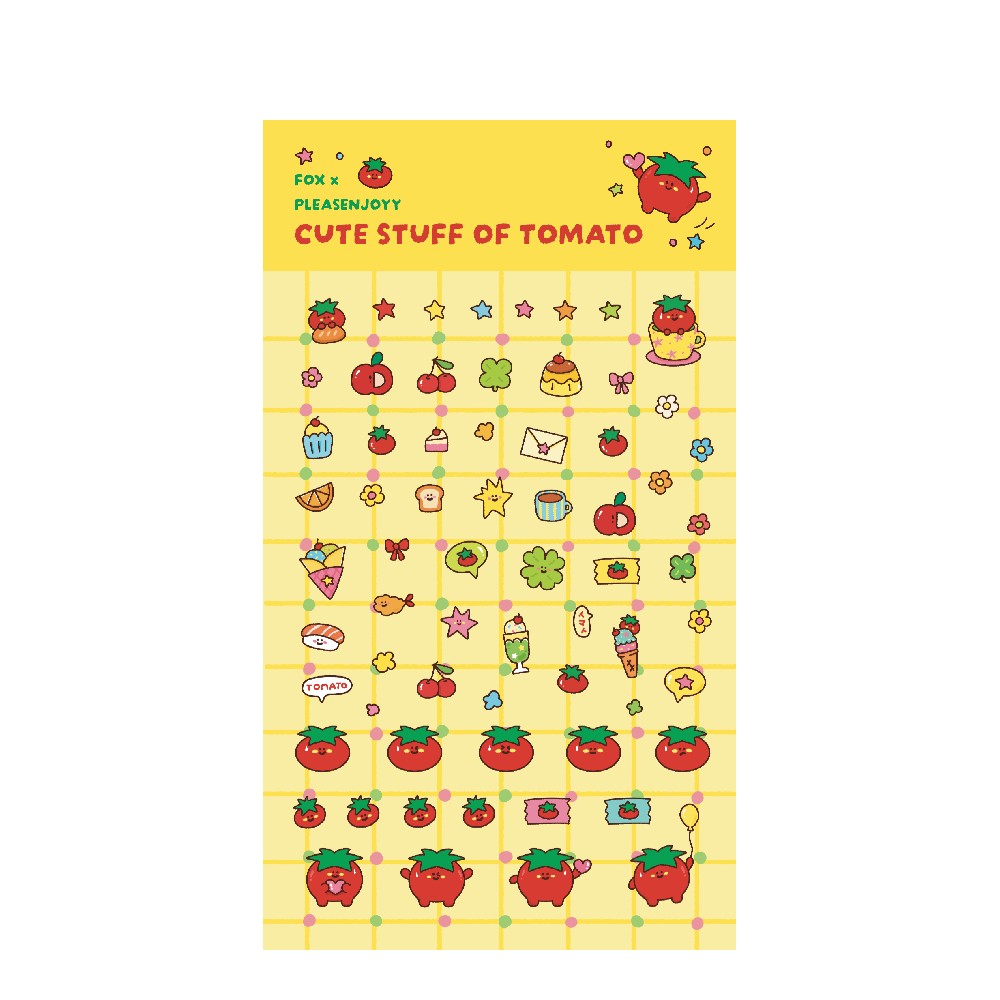สติ๊กเกอร์ FOX x PLEASENJOY Sticker Cute Stuff of Tomato