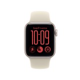 Apple Watch SE 3 GPS 40mm Starlight Aluminium Case with Sand Sport Band - S/M (2026)