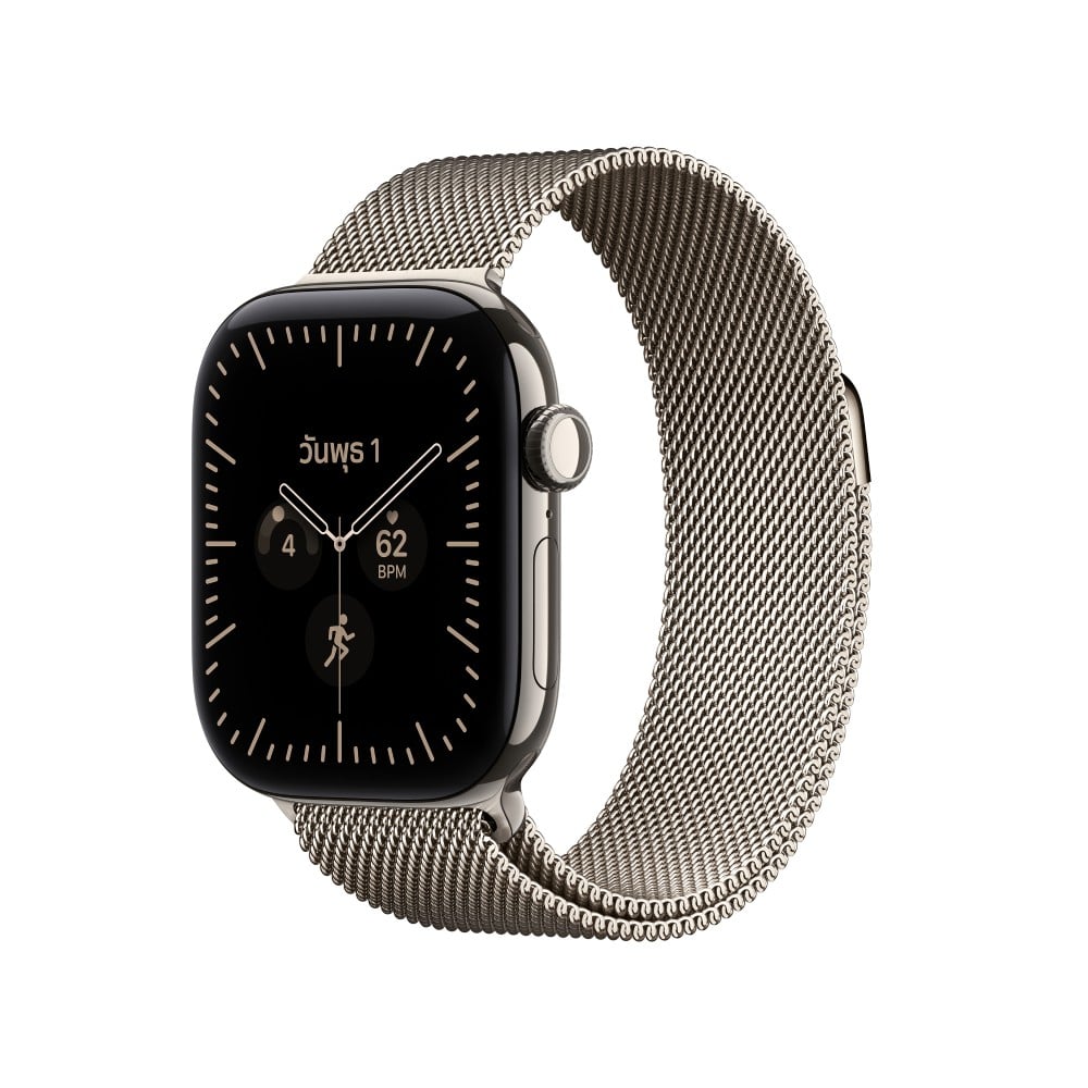 Apple Watch Series 12 GPS + Cellular 42mm Natural Titanium Case with Natural Milanese Loop