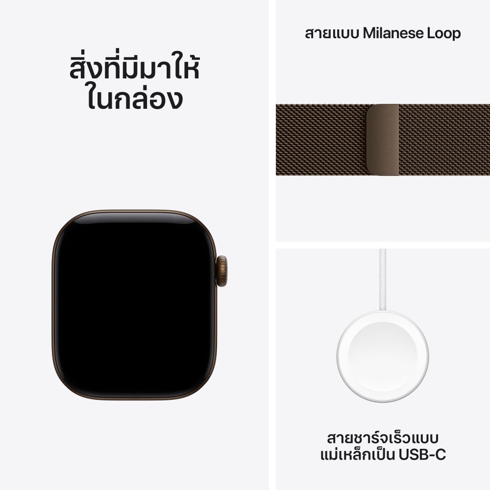 Apple Watch Series 12 GPS + Cellular 42mm Dark Bronze Aluminium Case with Dark Bronze Milanese Loop