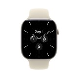 Apple Watch Series 12 GPS + Cellular 46mm Pearl White Ceramic Case with Sand Sport Band - S/M