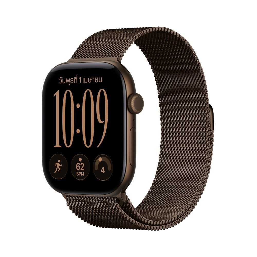 Apple Watch Series 12 GPS 46mm Dark Bronze Aluminium Case with Dark Bronze Milanese Loop - M/L