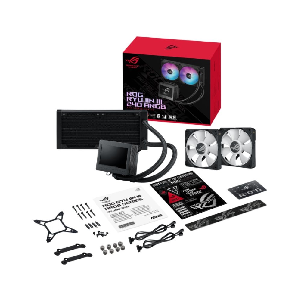 ชุดระบายความร้อนซีพียู ASUS ROG RYUJIN III 240 ARGB CPU Liquid Cooler Black