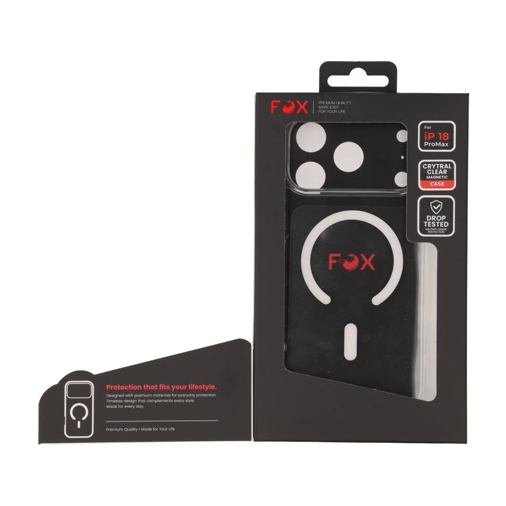 เคส FOX iPhone 18 Pro Max Crystal Clear Magnetic