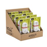 ปลั๊กไฟ Anitech TIS Travel Plug 2200W 1Socket 1.2M USB:1A+2C 17W H9313-Bl (EV)