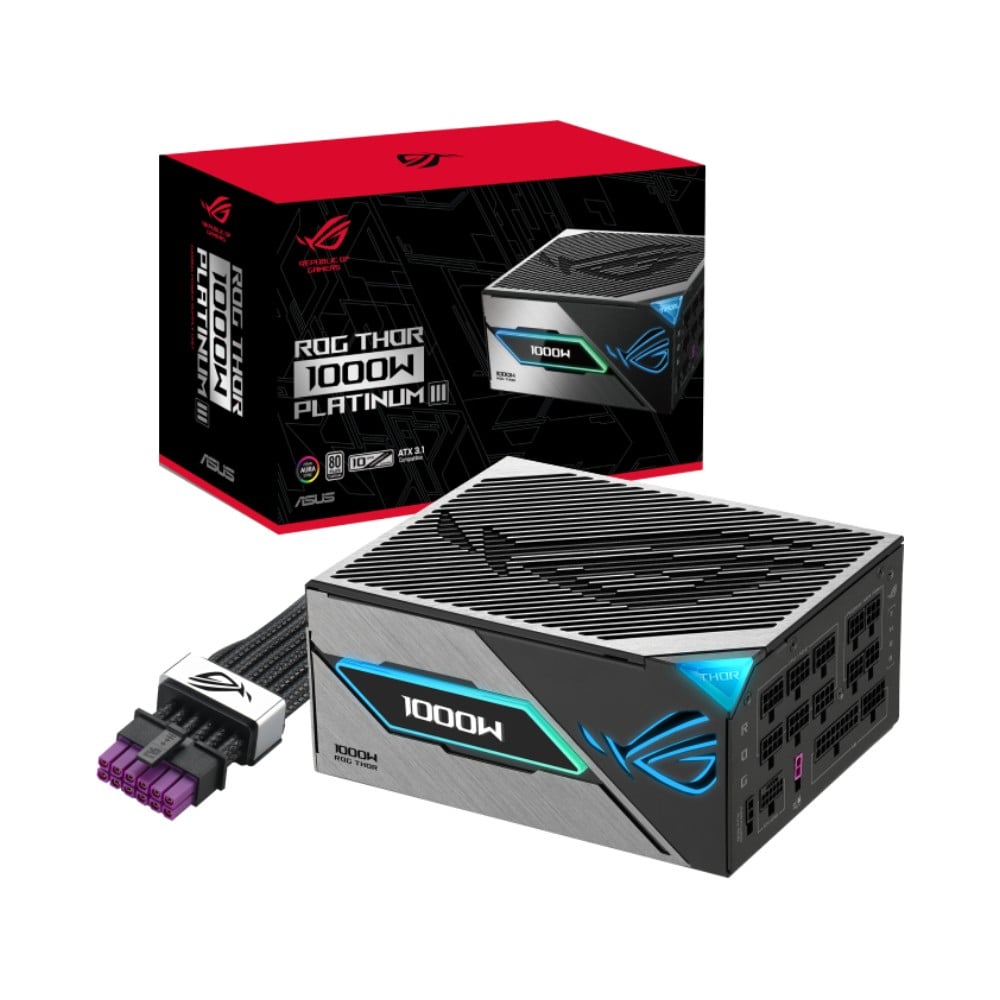 พาวเวอร์ซัพพลาย ASUS ROG Thor 1000W Platinum III Black