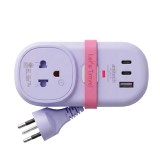 ปลั๊กไฟ Anitech TIS Travel Plug 2200W 1Socket 1.2M USB:1A+2C 17W H9313-PU