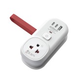 ปลั๊กไฟ Anitech TIS Travel Plug 2200W 1Socket 1.2M USB:1A+2C 17W H9313-WH