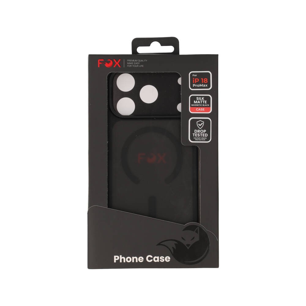 เคส FOX iPhone 18 Pro Max Silk Matte Magnetic Black