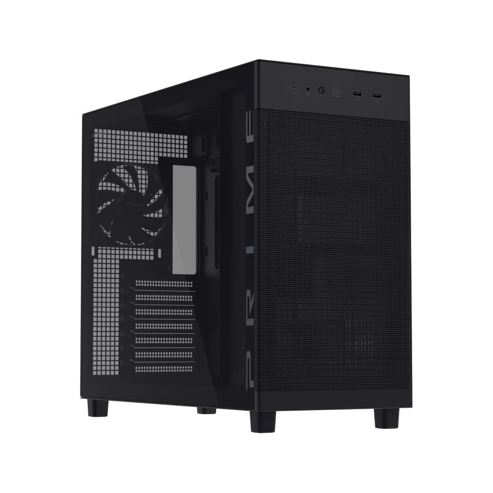 เคสคอมพิวเตอร์ ASUS Prime AP303 Tempered Glass Panel Black