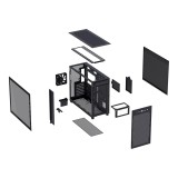 เคสคอมพิวเตอร์ ASUS Prime AP303 Tempered Glass Panel Black